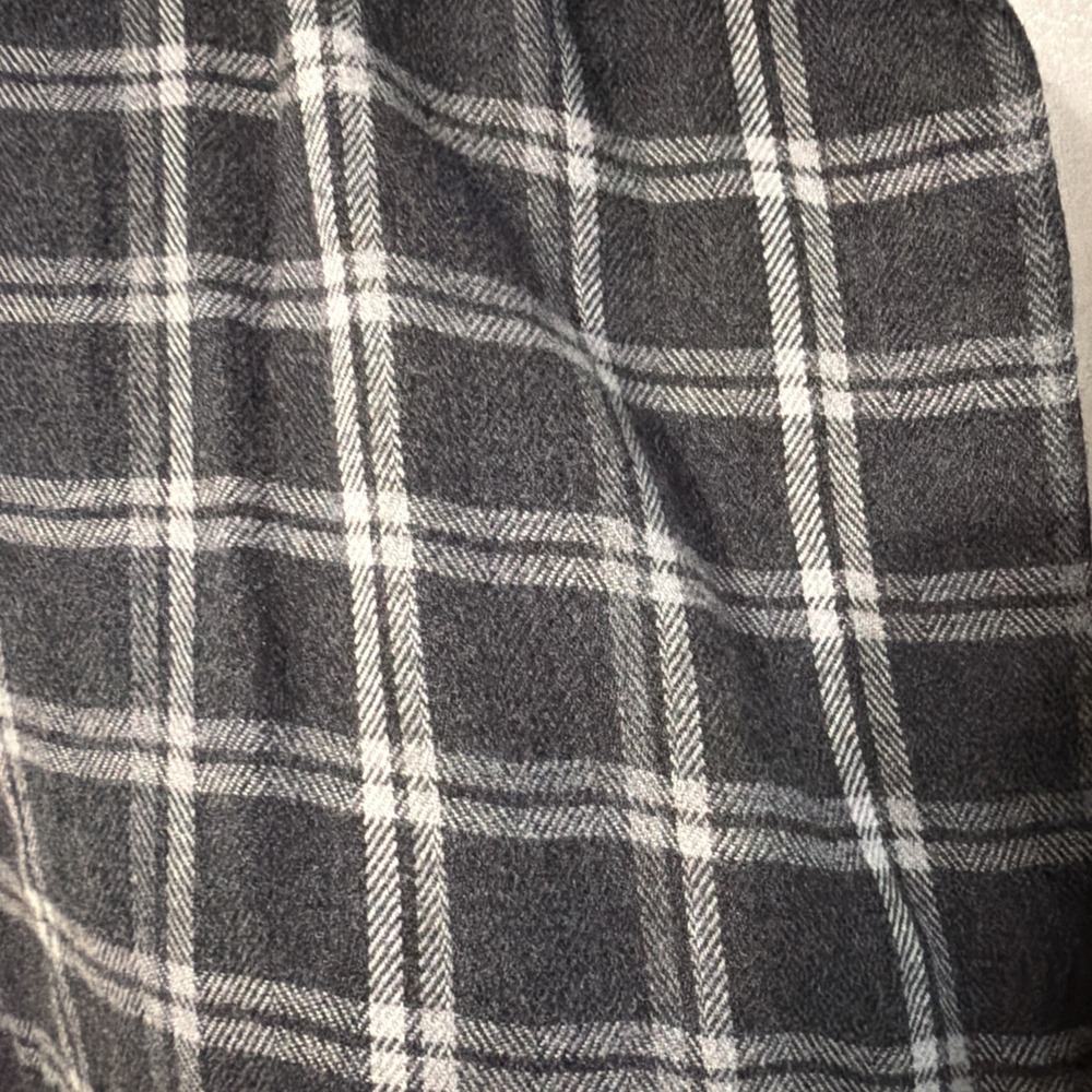 EUC Frank & Eileen Relaxed Button Up Shirt Flannel Dark Gray Plaid Long Sleeve L - Picture 7 of 12